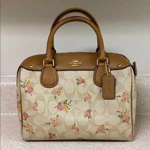 NWOT Floral Coach bowler bag